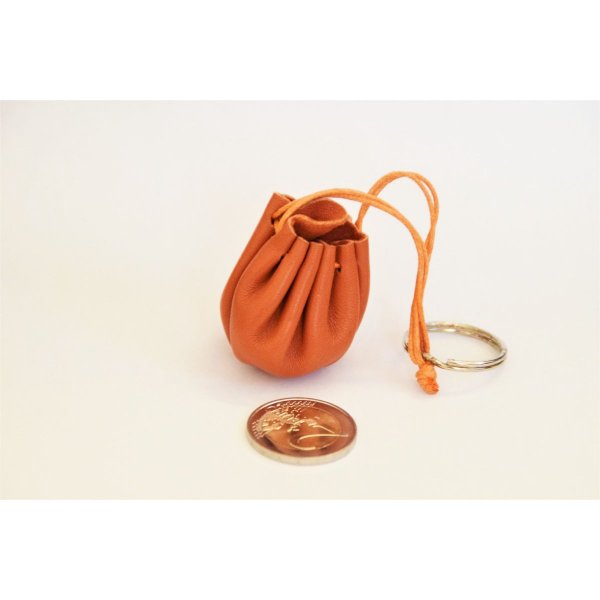 mini-bourse porte-clés cuir