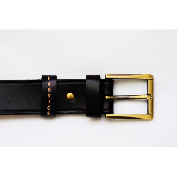 Ceinture cuir boucle carrée