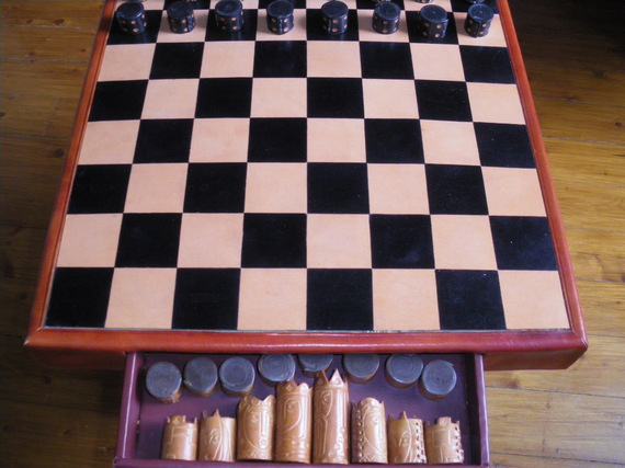 jeu d'échecs cuir 