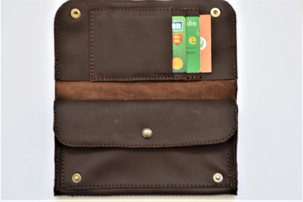 Pochette portefeuille pour ceinture en cuir de création artisanale
