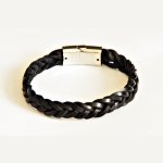 bracelet tressé cuir avec fermoir aimanté