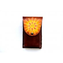 Etui personnalisé en cuir pour jeu de tarot